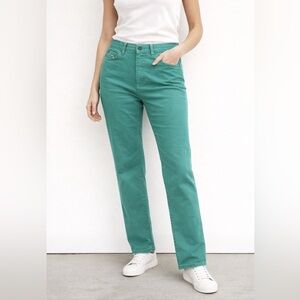 Lacoste Women’s Green Straight Leg Jeans US 32 VGUC preppy luxury denim